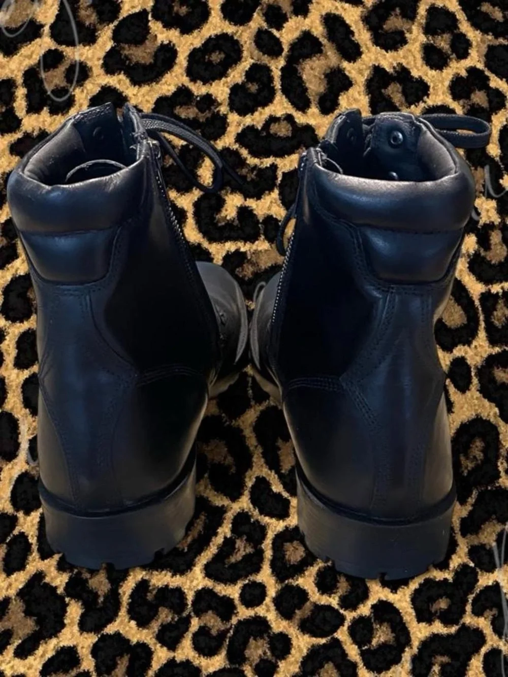 Men’s GBX Black Leather Combat Boots